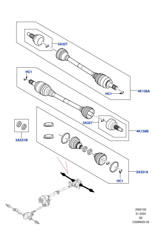 Drive Shaft - Rear Axle Drive (Driveshaft,Nitra Plant Build)((V)FROMK2000001)
