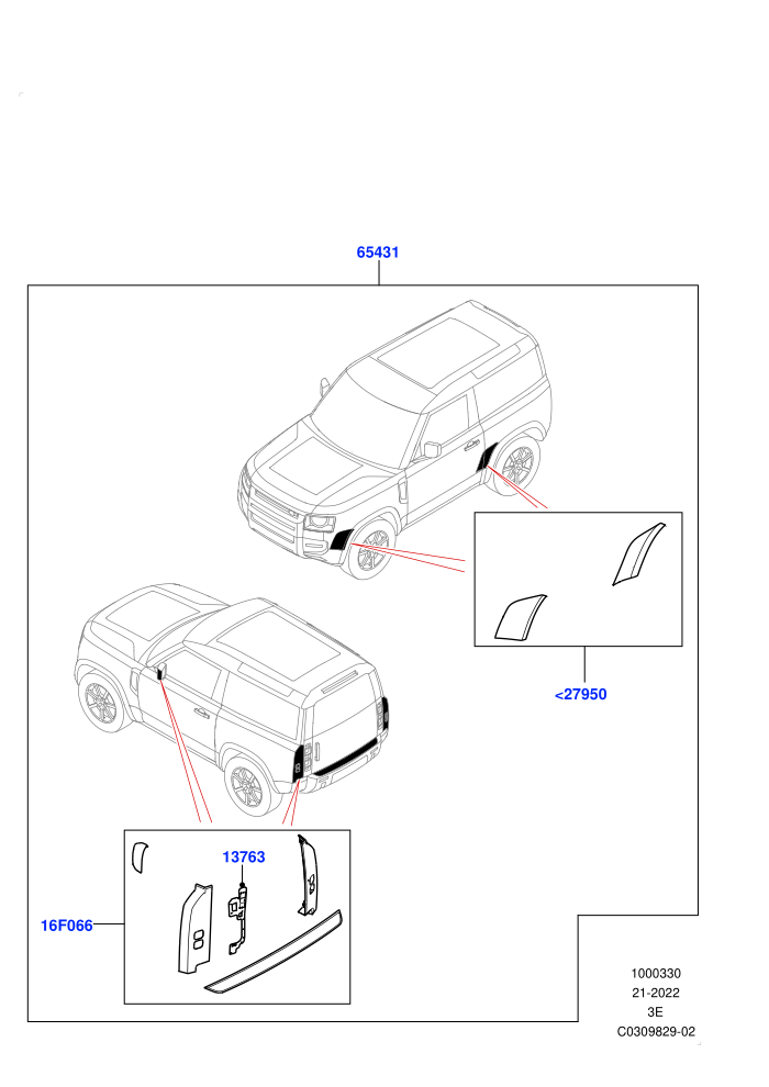 Accessory Pack (Short Wheelbase)(Chequered Body Protection Kit)