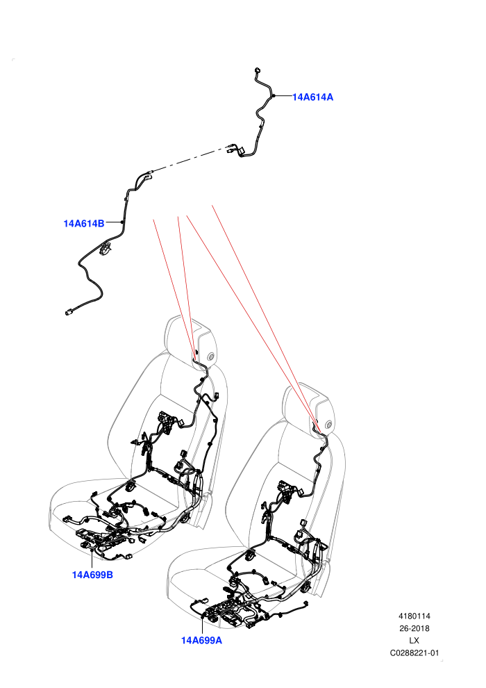 Wiring - Seats (Seat - Standard)(Front Seats)((V)FROMKA000001)