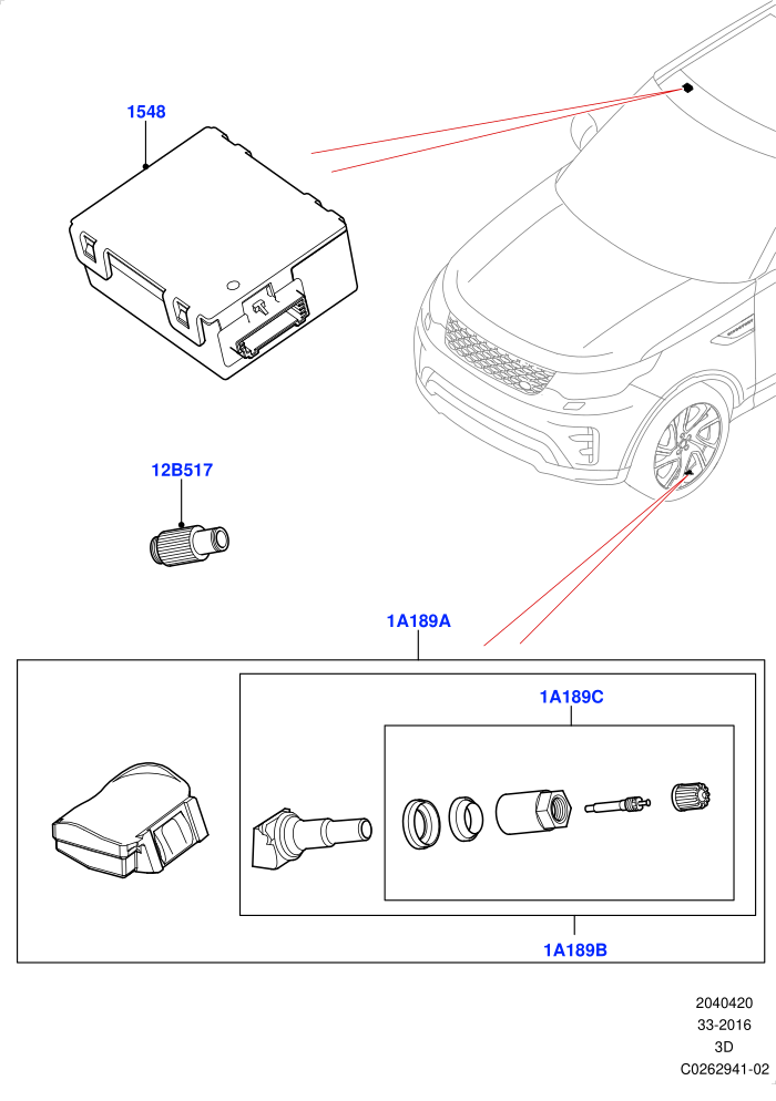 Tyre Pressure Monitor System (Solihull Plant Build)((V)FROMHA000001)