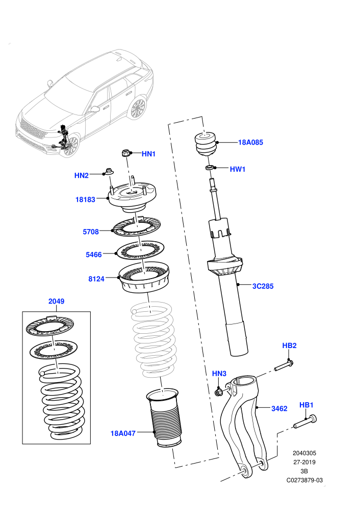 Front Suspension Struts And Springs (With Standard Duty Coil Spring Susp)((V)TOLA999999)
