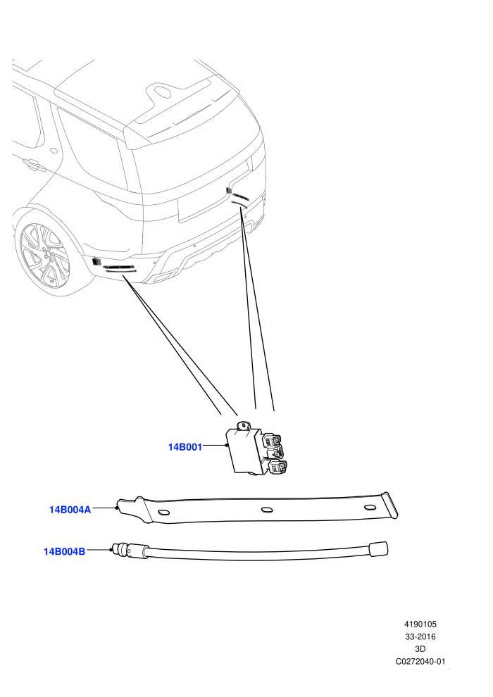 Vehicle Modules And Sensors (Tailgate - Hands Free)(Gesture Tailgate System,Solihull Plant Build)((V)FROMHA000001)