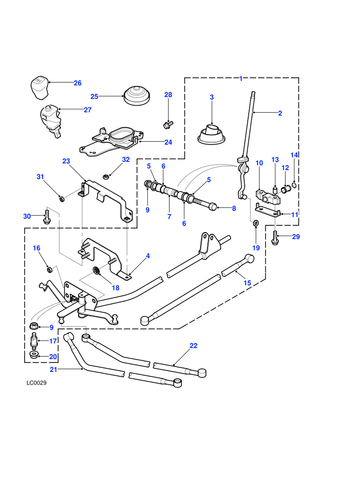 Selector Mechanism-External (M47 2.0L I4 16V Diesel,Manual Transmission)