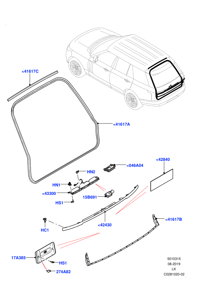 Luggage Compartment Door (Finisher And Seals)((V)FROMJA000001)