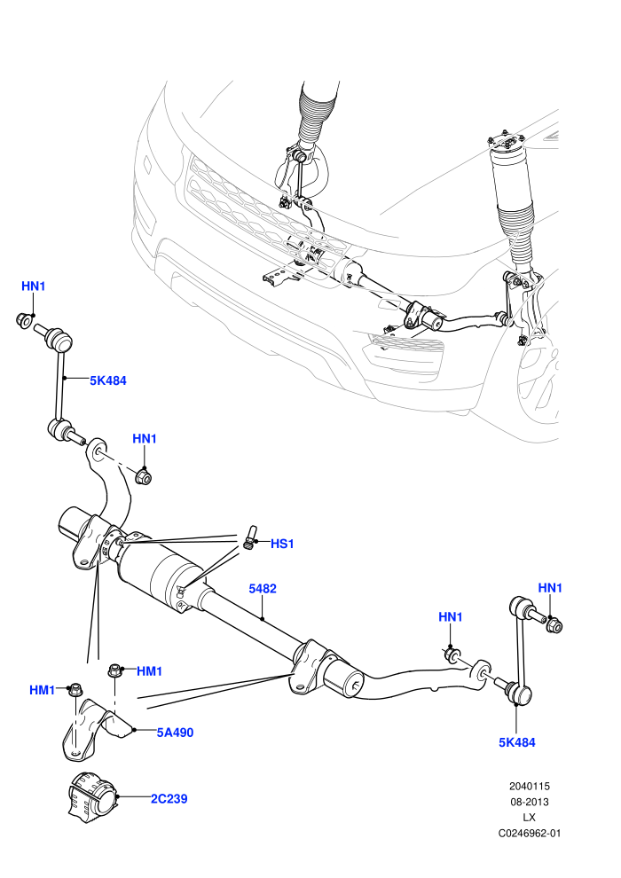 Front Cross Member & Stabilizer Bar (With ACE Suspension)(Active Stabilizer Bar)((V)TOJA999999)