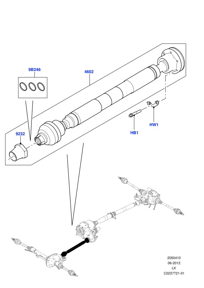 Drive Shaft - Front Axle Drive (Propshaft)