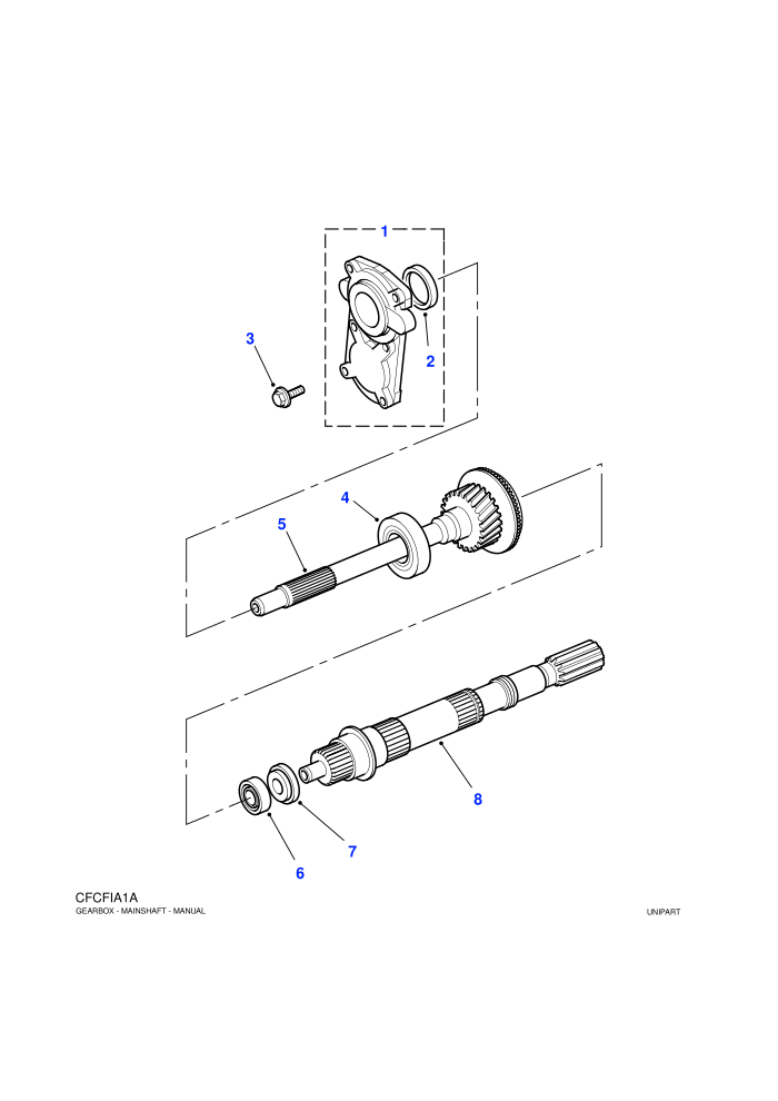 Mainshaft (5 Speed Manual Transmission)