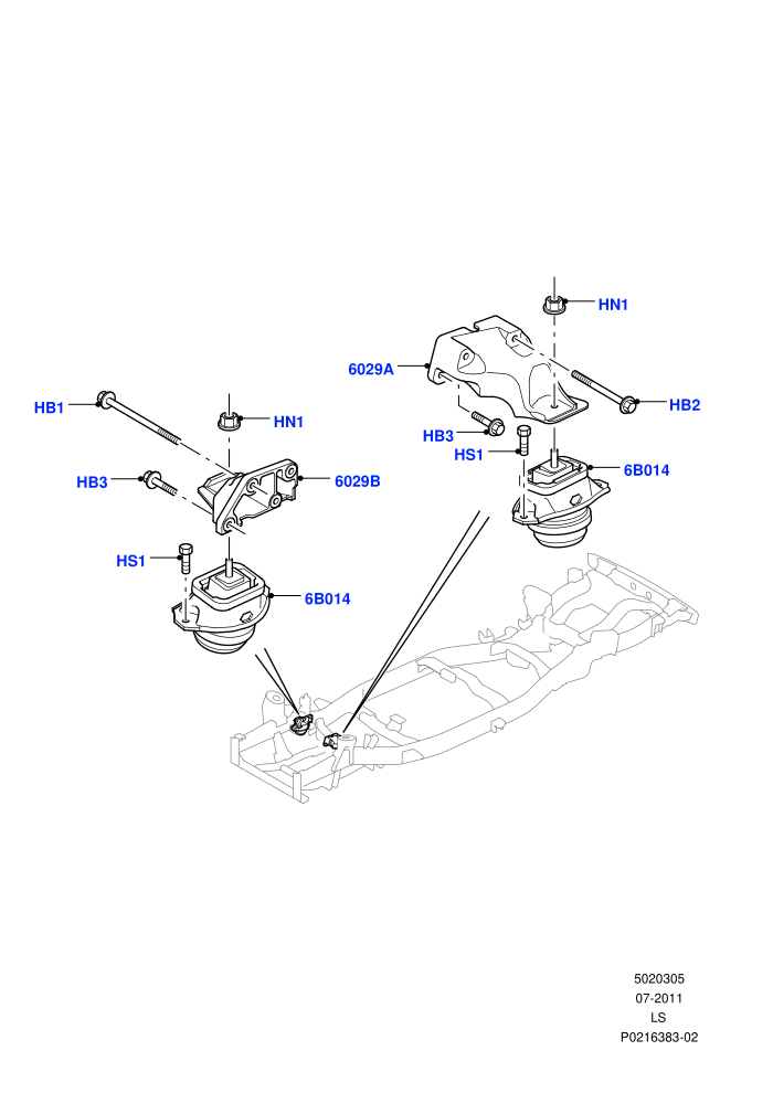 Engine Mounting (Cologne V6 4.0 EFI (SOHC))((V)FROMAA000001)