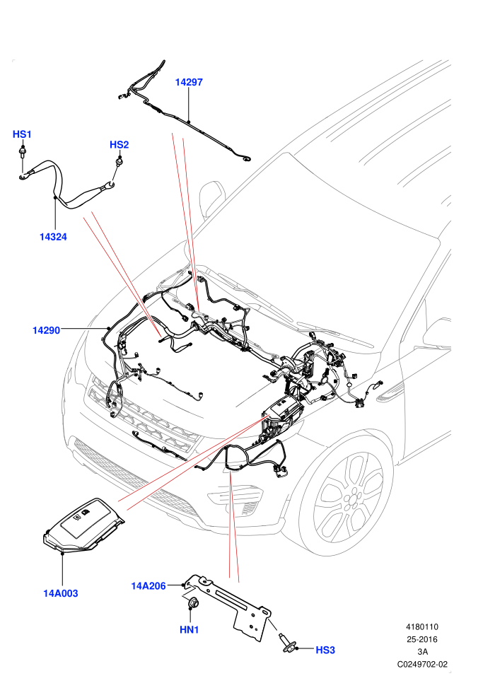 Electrical Wiring - Engine And Dash (Halewood (UK))(Engine Compartment)((V)TOKH999999)