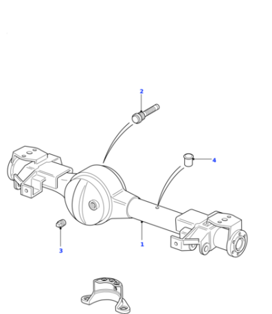 TAJ500090 - Land Rover Case-front axle