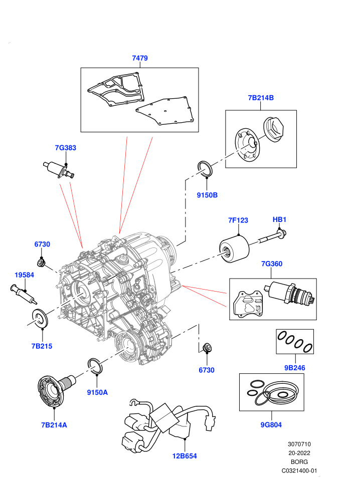 Transfer Drive Components (With 1 Speed Transfer Case)(Nitra Plant Build)((V)FROMM2000001)