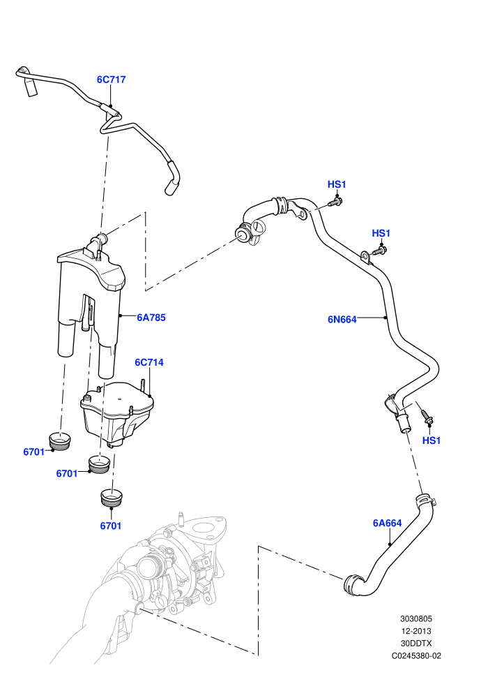 Emission Control - Crankcase (3.0 V6 Diesel Electric Hybrid Eng,3.0L 24V DOHC V6 TC Diesel,3.0L 24V V6 Turbo Diesel Std Flow)(Engine Ventilation)
