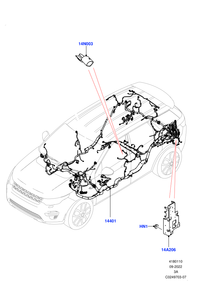 Electrical Wiring - Engine And Dash (Halewood (UK))(Main Harness)((V)TOKH999999)