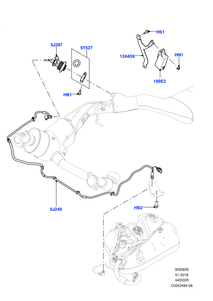 Exhaust Fluid Injection System (4.4L DOHC DITC V8 Diesel,With Diesel Exh Fluid Emission Tank)(Injector and Control Unit)((V)FROMGA000001)