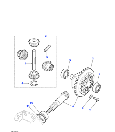 RTC3095 - Land Rover Bearing-taper roller differential