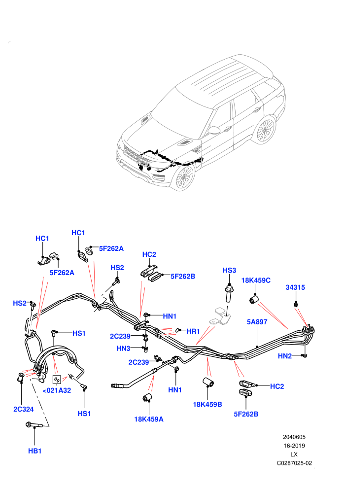 Active Anti-Roll Bar System (Electronic Air Suspension With ACE,Sport Suspension w/ARC)(ARC Pipes,Front)((V)FROMKA000001)