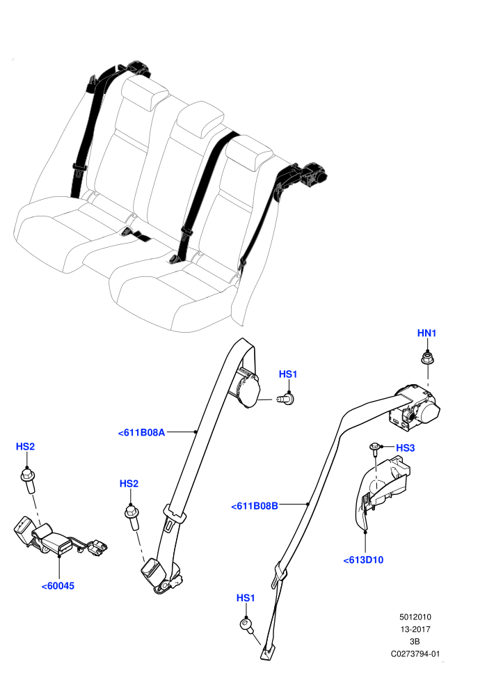 Rear Seat Belts