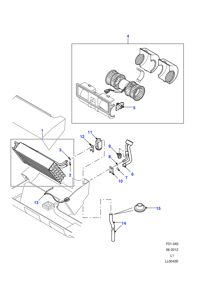 Evaporator Assembly (With Air Conditioning)((V)FROMXA159807)