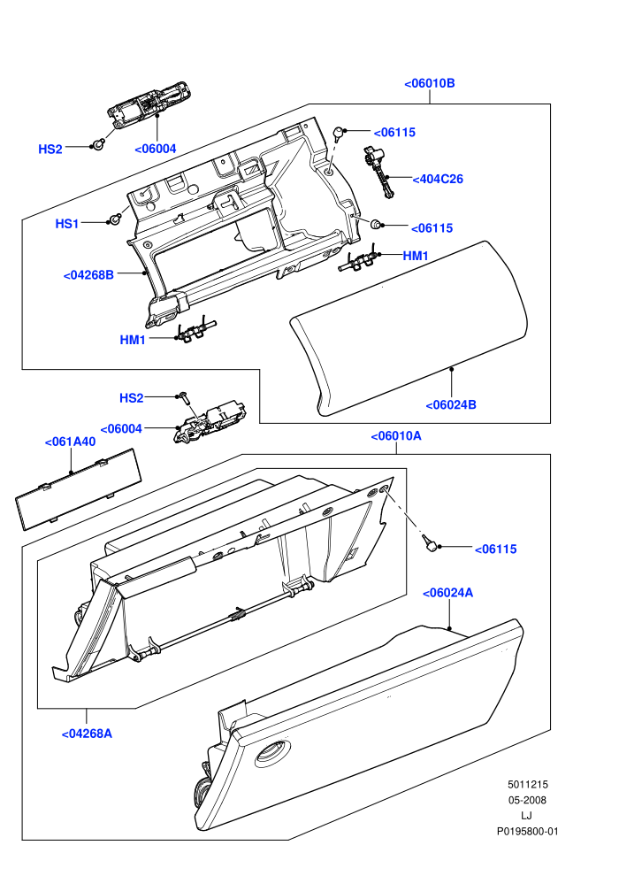 Glove Box ((V)TO9A999999 (V)FROM9A000001)