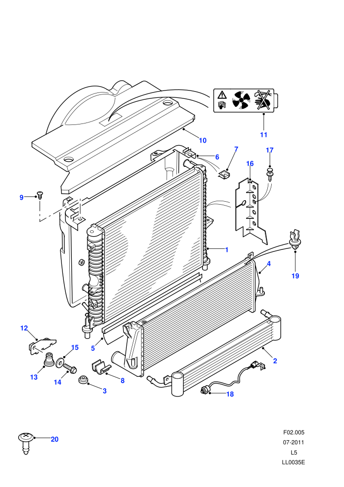 Radiator And Cooling System (2.5L 5 Cyl Turbo Diesel)