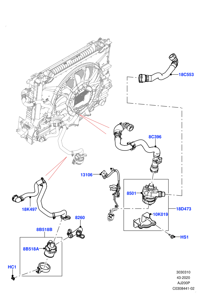 Water Pump (2.0L AJ200P Hi PHEV)(Auxiliary Unit)((V)FROMMA000001)