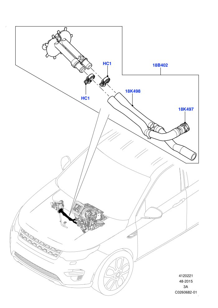 Auxiliary Heater Hoses (Changsu (China),Fuel Fired Heater With Park Heat,Fuel Heater W/Pk Heat Less Remote,With Fuel Fired Heater)((V)FROMFG000001)