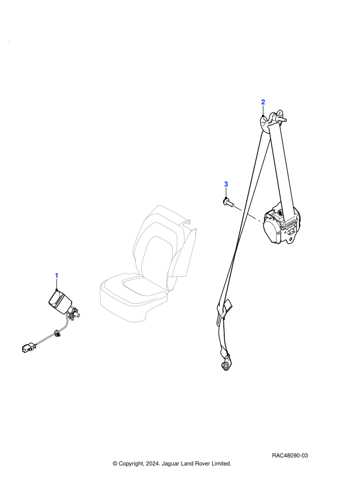 Rear Seat Belts (With 2 Rear Small Individual Seats)((V)FROMS2000001)
