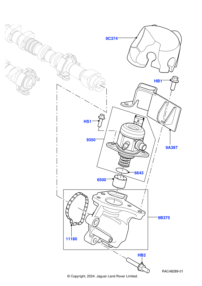 Fuel Injection Pump-Engine Mounted (2.0L 16V TIVCT T/C 240PS Petrol,2.0L 16V TIVCT T/C Gen2 Petrol,Halewood (UK))