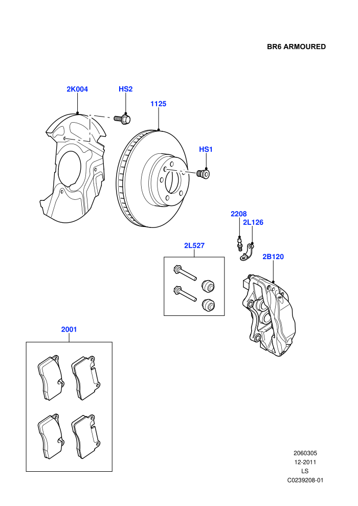 Front Brake Discs And Calipers (With B6 Level Armouring)((V)FROMAA000001)