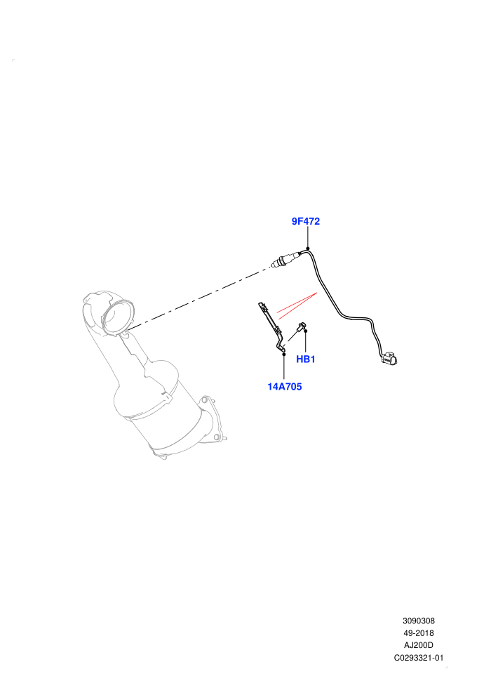 Exhaust Sensors And Modules (2.0L AJ20D4 Diesel High PTA,2.0L AJ20D4 Diesel LF PTA,2.0L AJ20D4 Diesel Mid PTA,Euro Stage 4 Emissions,Halewood (UK))