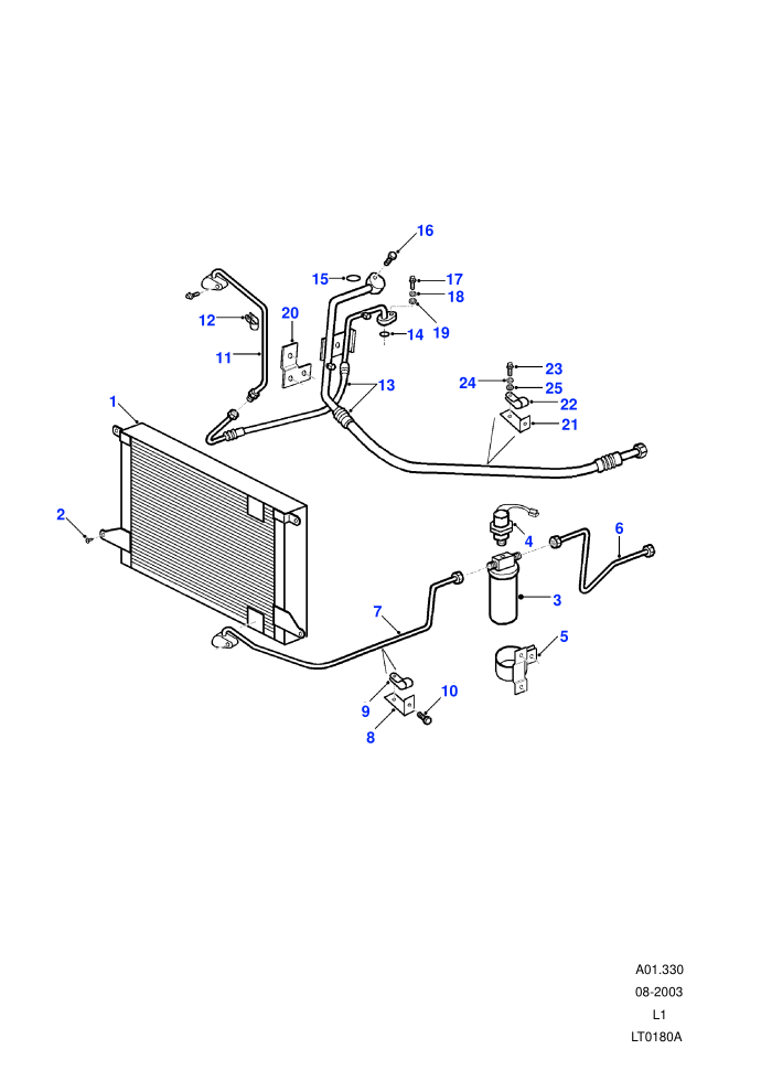 Air Conditioning - Condenser (Australia,Td5 2.5L I5)((V)TO2A999999 (V)FROMXA159808)
