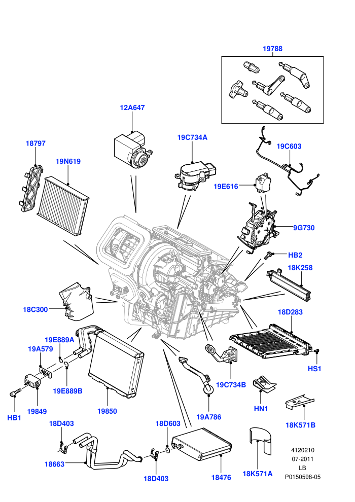 Heater/Air Cond.Internal Components