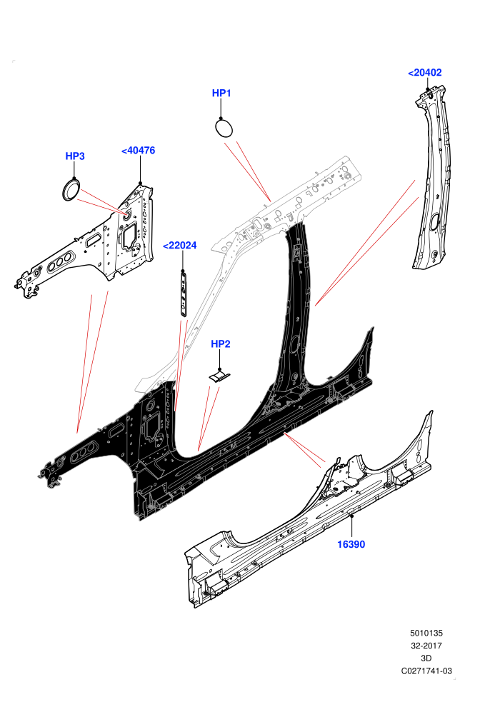 Side Panels - Inner (Inner - Front,Solihull Plant Build)((V)FROMHA000001)