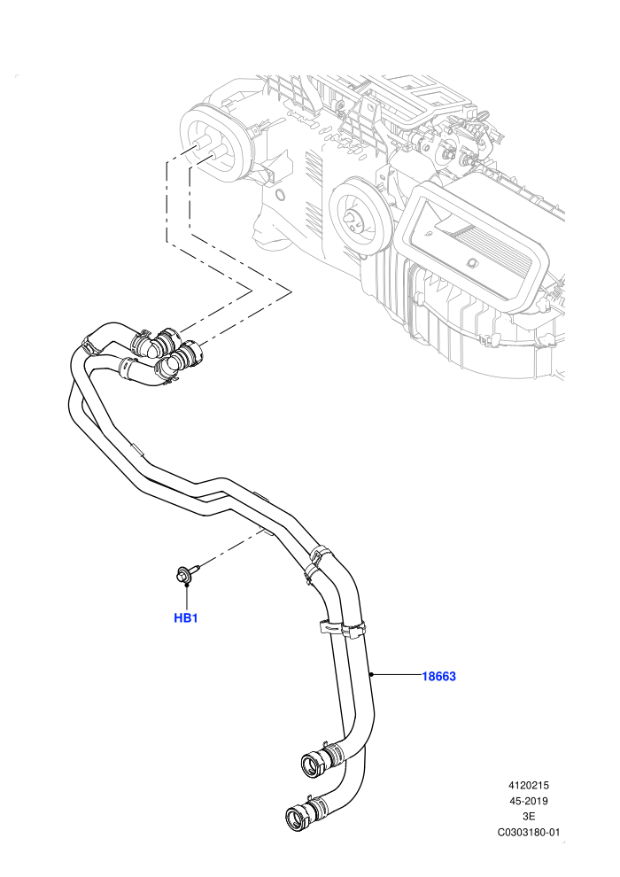 Heater Hoses (2.0L I4 DSL HIGH DOHC AJ200,Less Heater,With Ptc Heater)