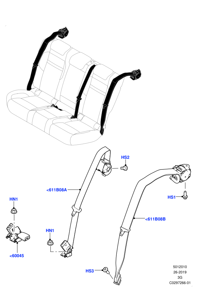 Rear Seat Belts (Changsu (China))