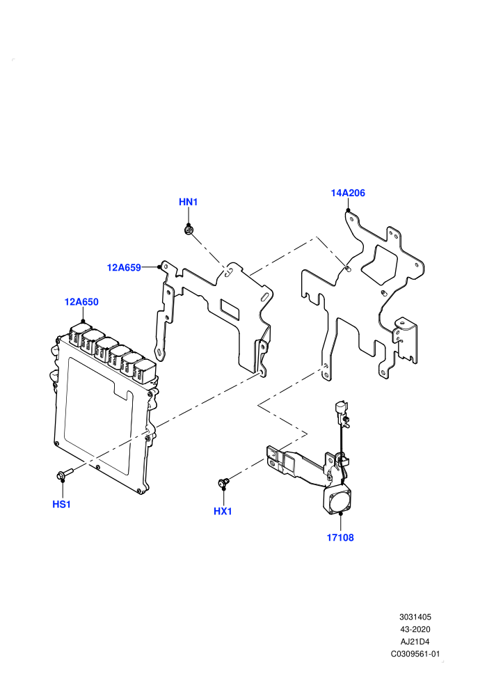 Engine Modules And Sensors (2.0L AJ21D4 Diesel Mid,RHD)((V)FROMMA000001)
