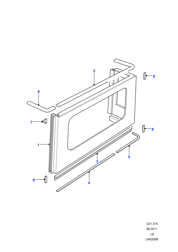 Rear Body Upper (110&nbsp;Wheelbase,Station Wagon - 5 Door)((V)FROM7A000001)