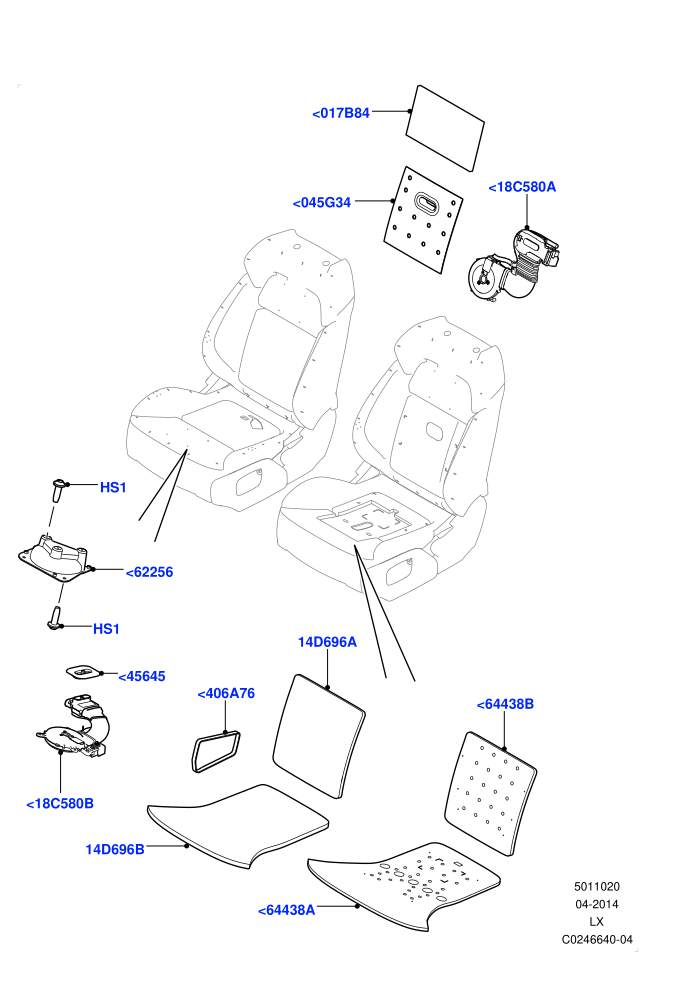 Front Seat Pads/Valances & Heating (Heating)((V)TOHA999999)