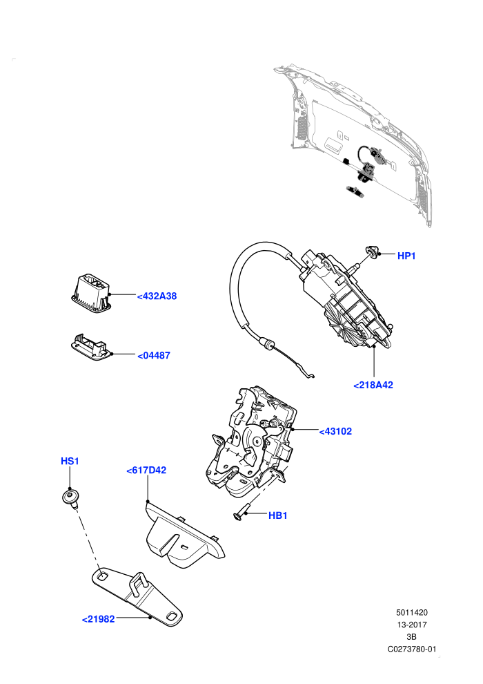 Luggage Compt/Tailgte Lock Controls