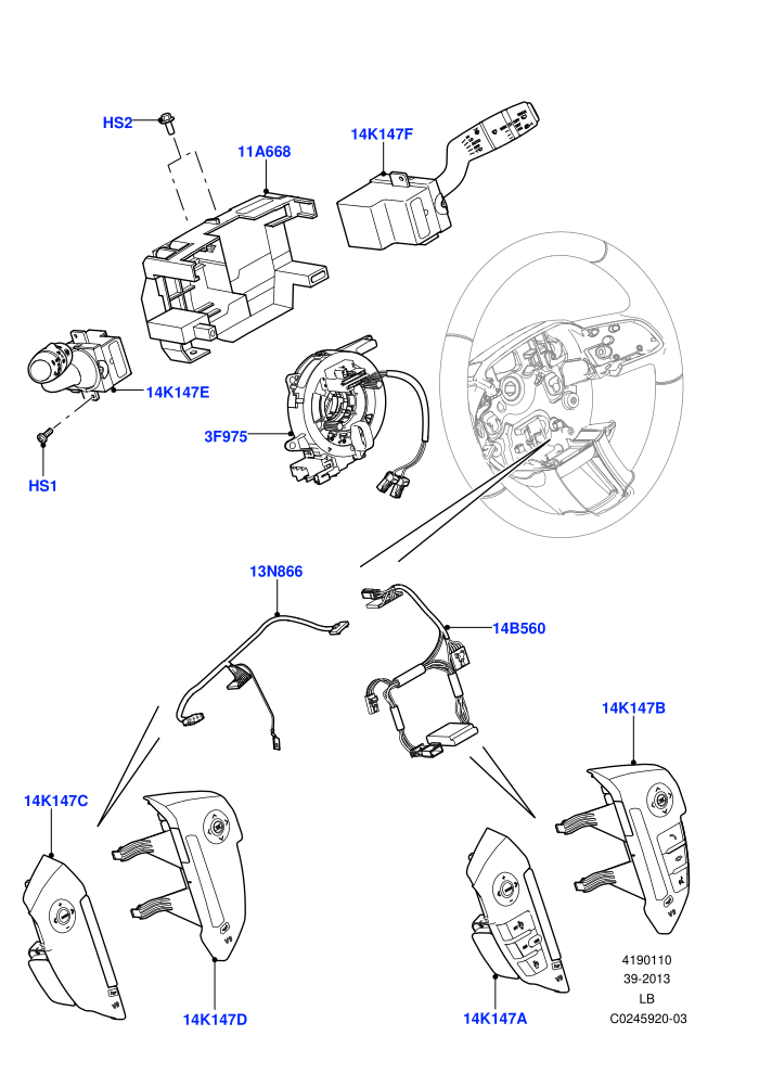 Switches (Steering Wheel)((V)FROMDH000001)