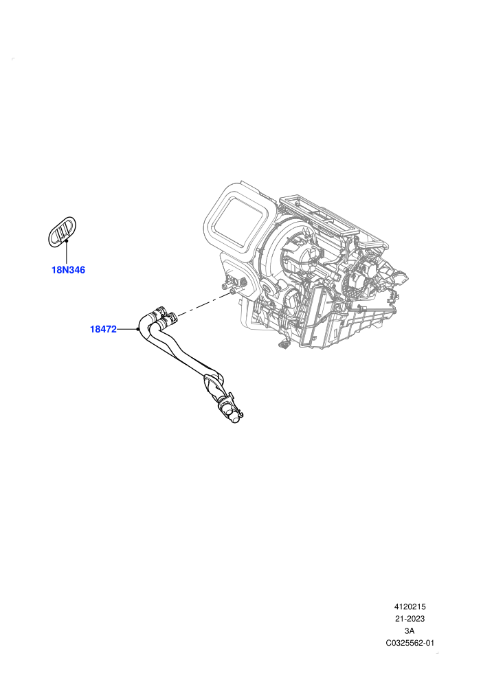 Heater Hoses (2.0L AJ20D4 Diesel Mid PTA,Itatiaia (Brazil))((V)FROMLT000001)
