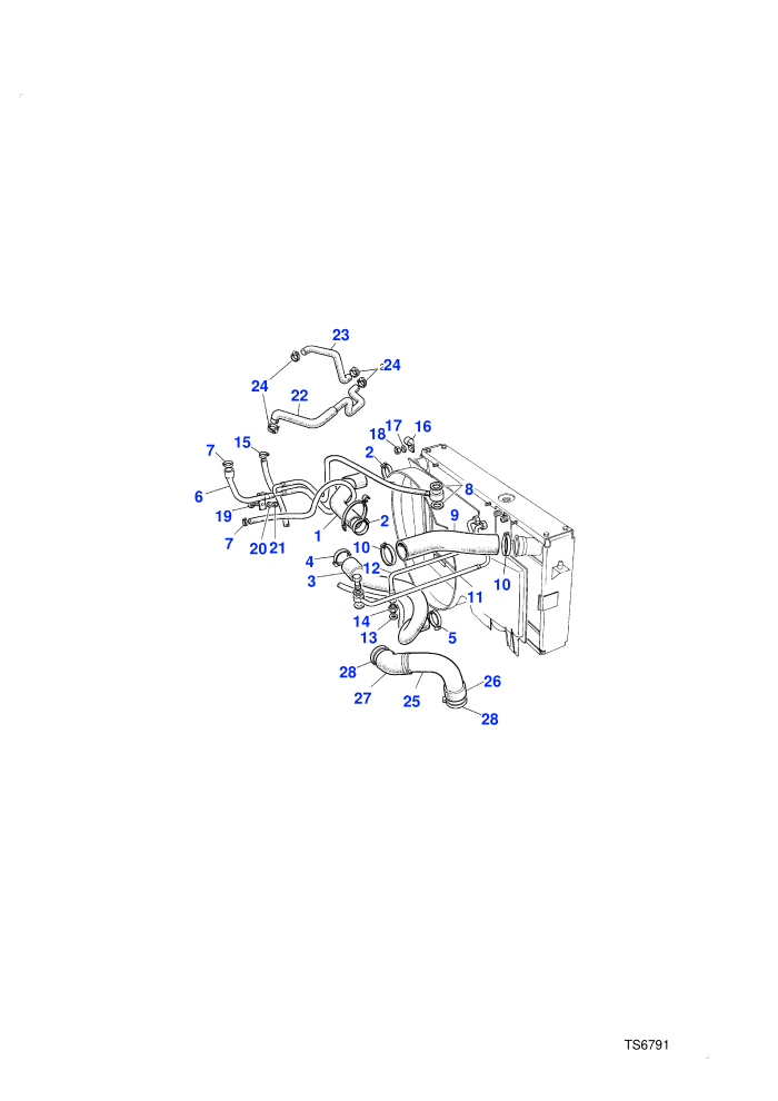 Radiator Hoses (2.5L 4 Cyl Turbo Diesel)
