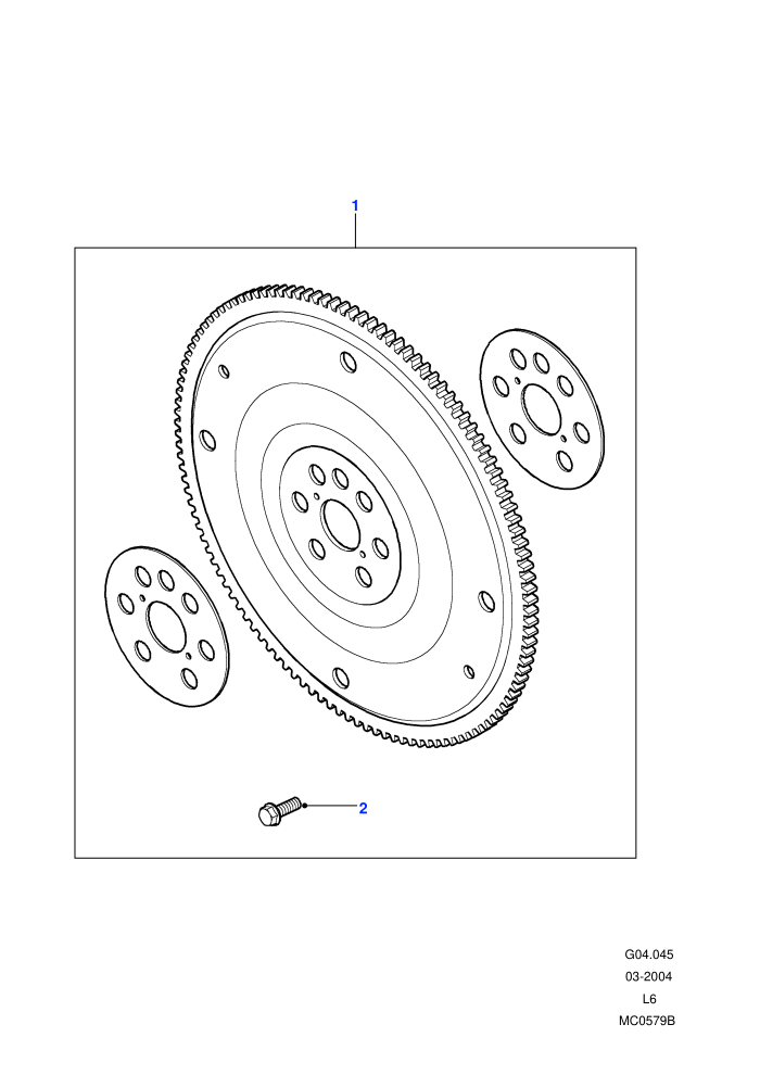 Flywheel and Clutch (2.5 KV6 Petrol,Automatic Transmission)