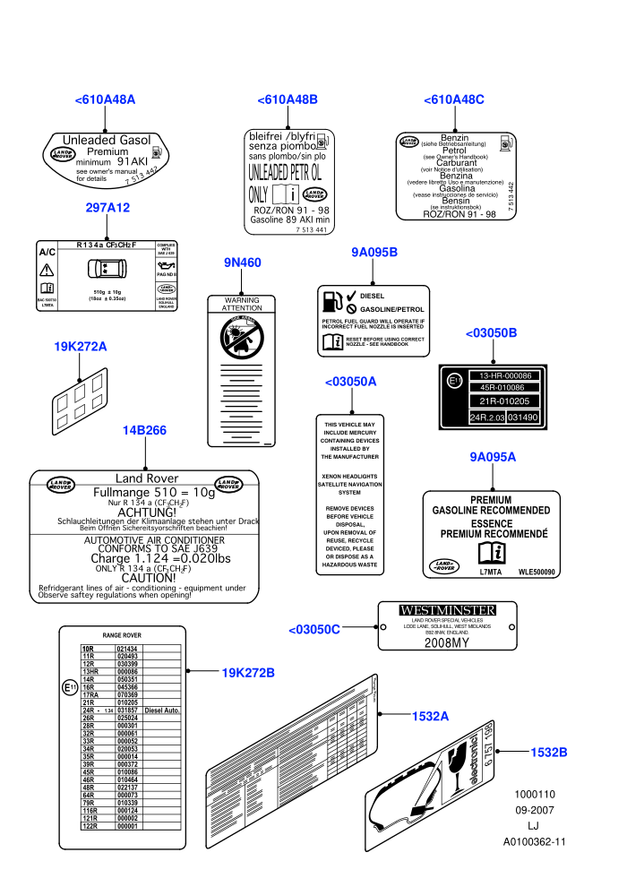 Labels (Less Armoured)((V)TO9A999999)