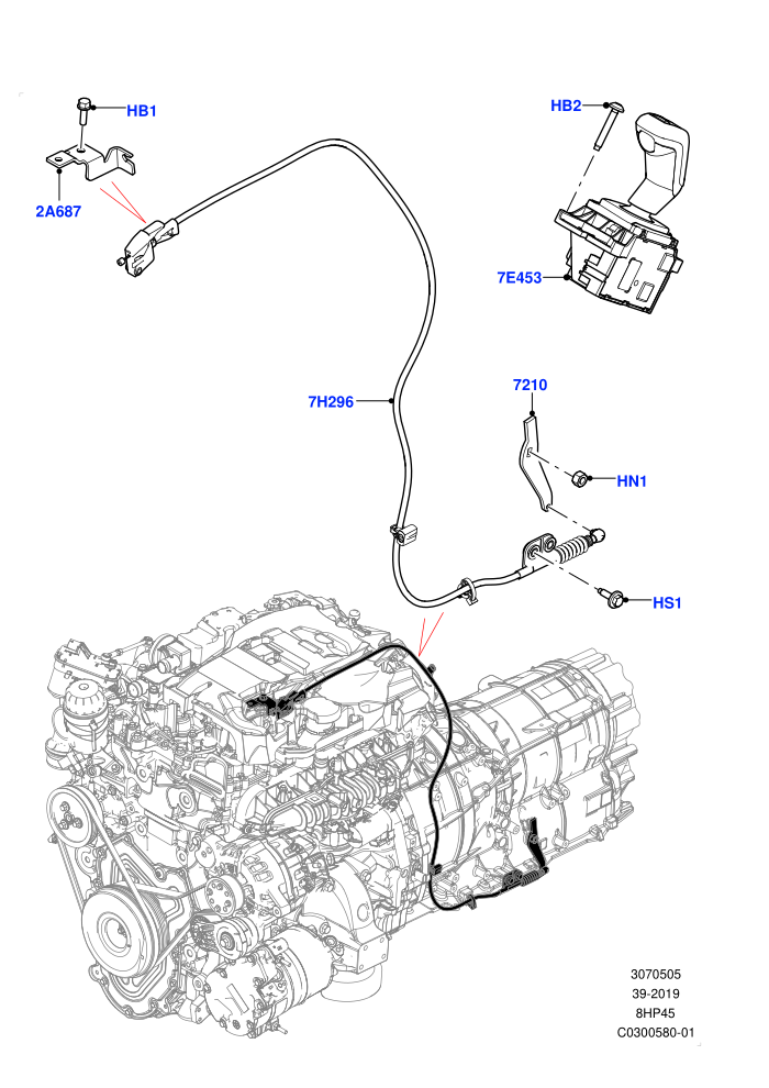 Gear Change-Automatic Transmission (2.0L I4 High DOHC AJ200 Petrol,8 Speed Auto Trans ZF 8HP45)(Nitra Plant Build)