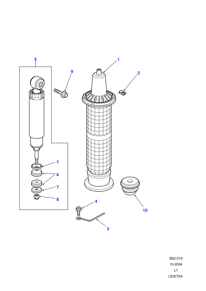 Air Springs & Dampers-Front (With Air Suspension)