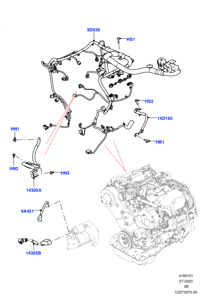 Engine Harness (3.0 V6 Diesel)