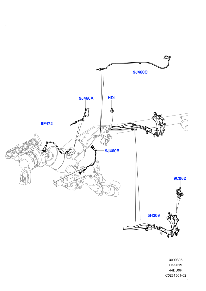 Exhaust System (4.4L DOHC DITC V8 Diesel,Proconve L6 Emissions,Stage V Plus DPF)(Exhaust System Sensors)((V)FROMGA000001)