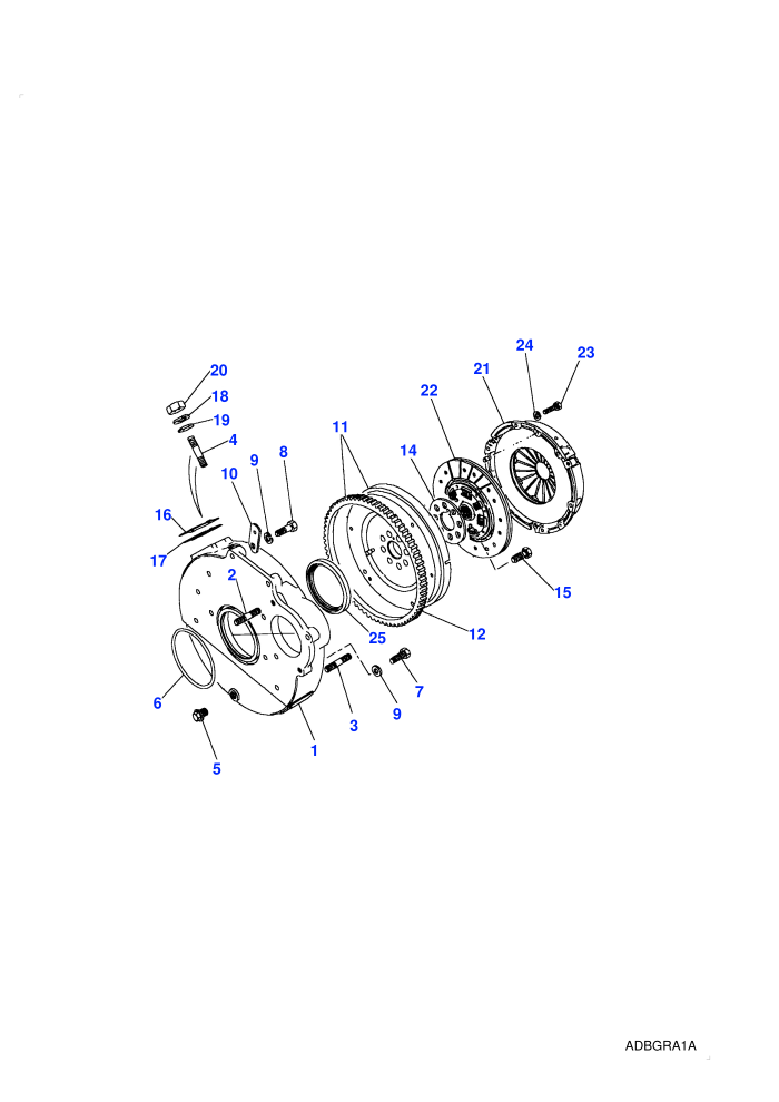 Clutch And Flywheel (2.5L 4 Cyl NA L/R Diesel)