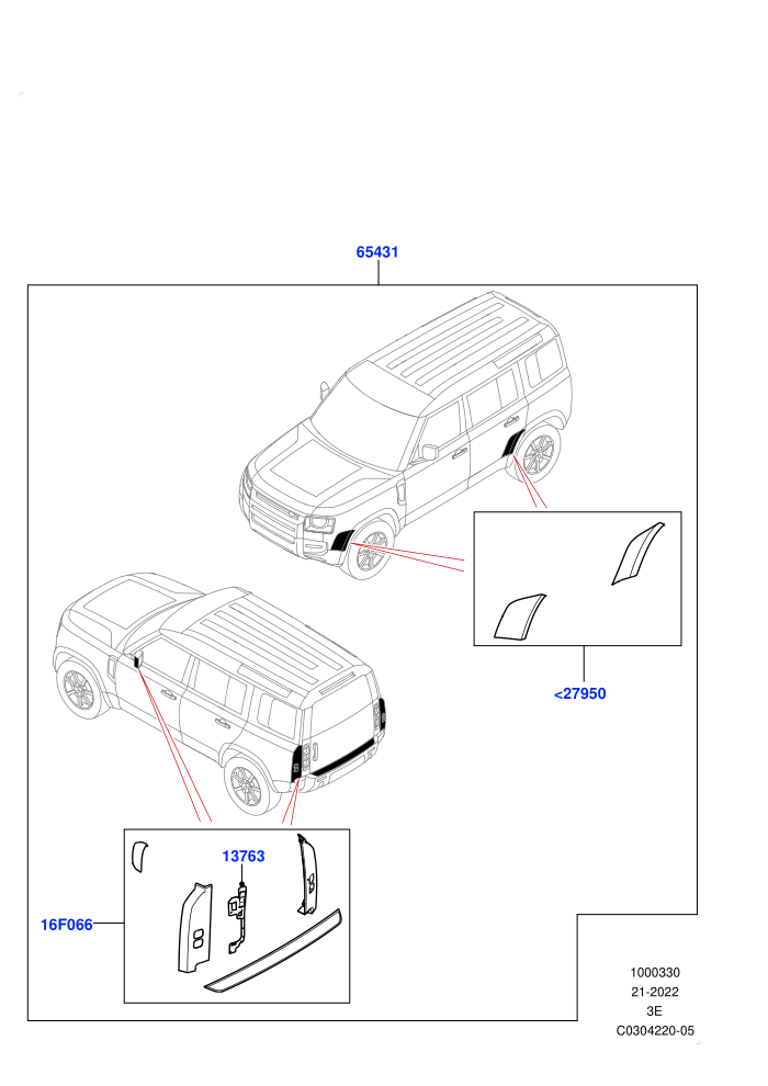 Accessory Pack (Standard Wheelbase)(Chequered Body Protection Kit)